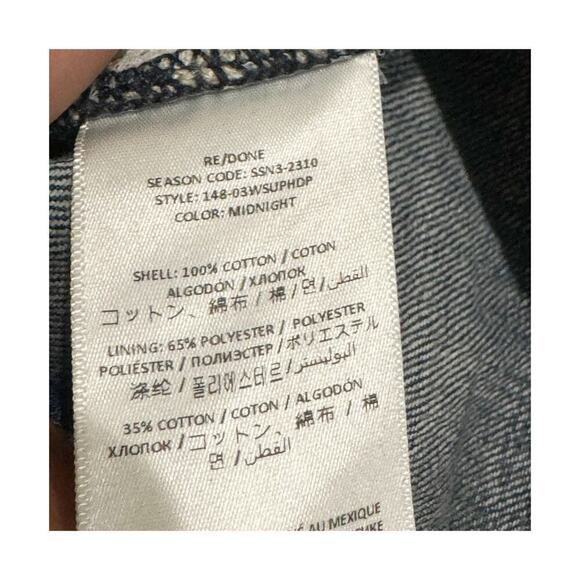 RE/Done Comfort Stretch High Rise Jeans 70's Stove Pipe Dark Rinse Size 30 NWT - Picture 6 of 10